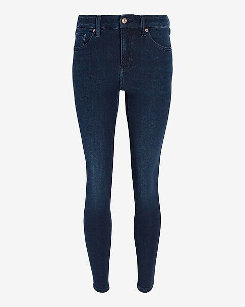 Mid Rise FlexX Dark Wash Skinny Jeans | Express