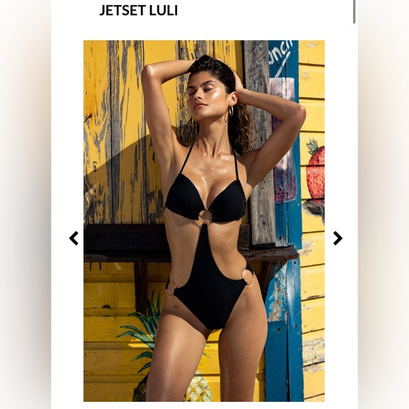 NEW Luli Fama Ring Bandeau Monokini black | Poshmark