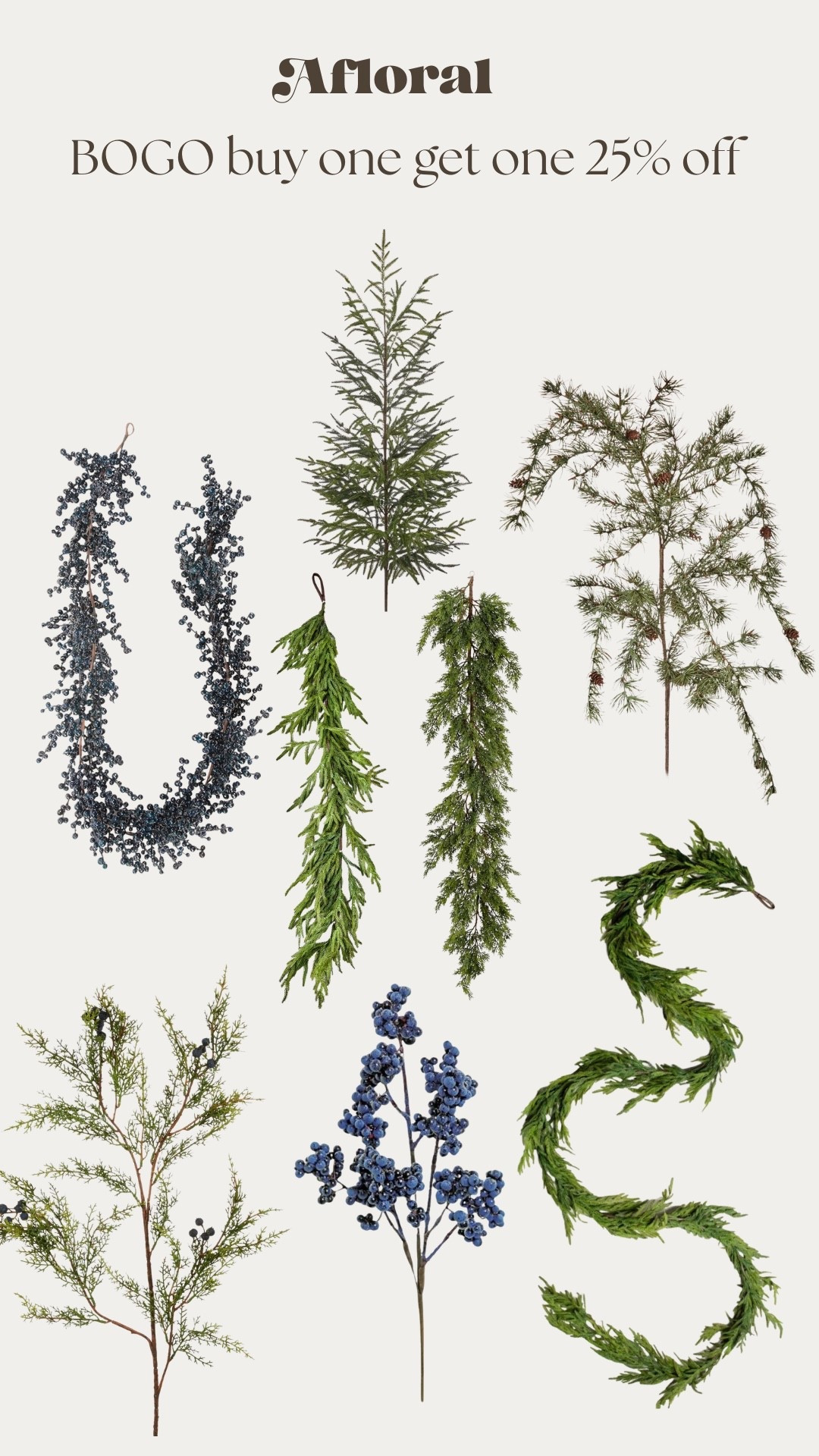 Afloral sale on holiday stems and wreaths #ltkholiday