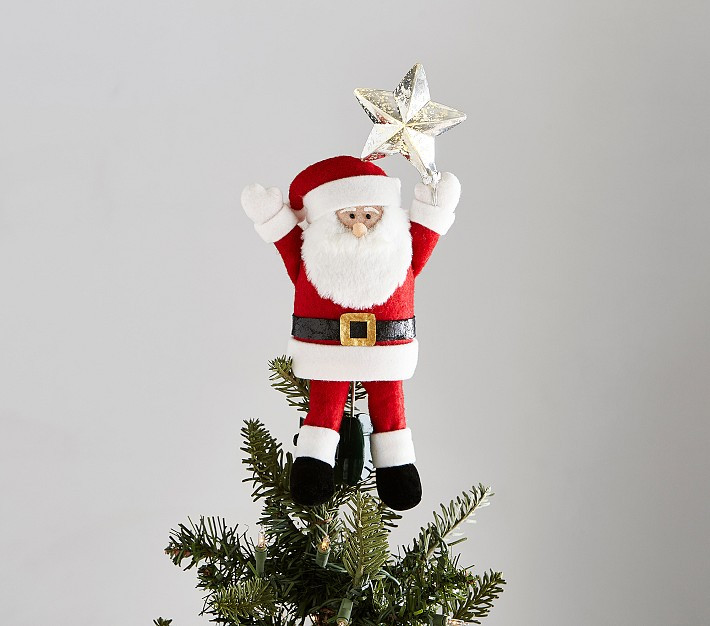 Light-Up Felted Santa Tree Topper | Pottery Barn Kids