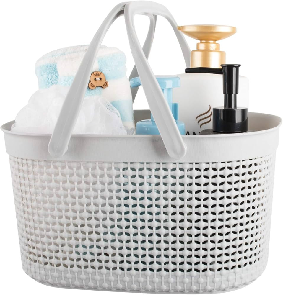 rejomiik Portable Shower Caddy Basket, Plastic Organizer Storage Tote with Handles for Bathroom, ... | Amazon (US)