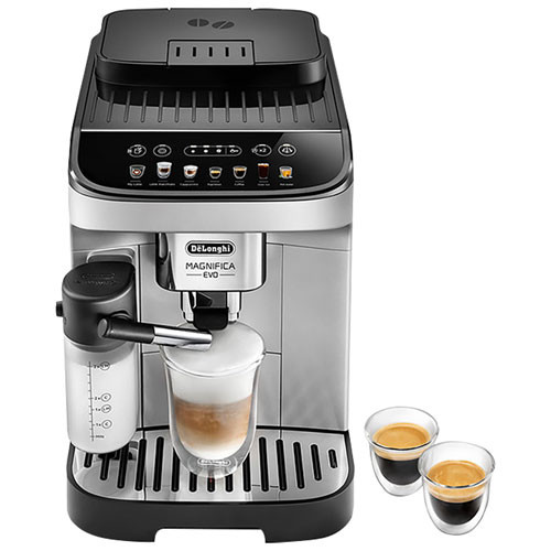 DeLonghi Magnifica Evo Automatic Espresso Maker with Frother & Grinder & Over Ice Function-Silver... | Best Buy Canada