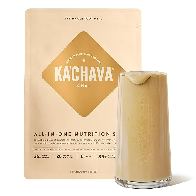 Ka’Chava Whole Body Meal Shake Chai 2 lb – Vegan Protein Powder with 85+ Superfoods & Greens ... | Amazon (US)
