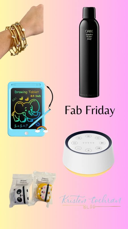 Fab Friday featuring: writing tablet for kids, noise machine, hair spray, and a bracelet stack! + more!

#LTKGiftGuide #LTKkids #LTKfamily