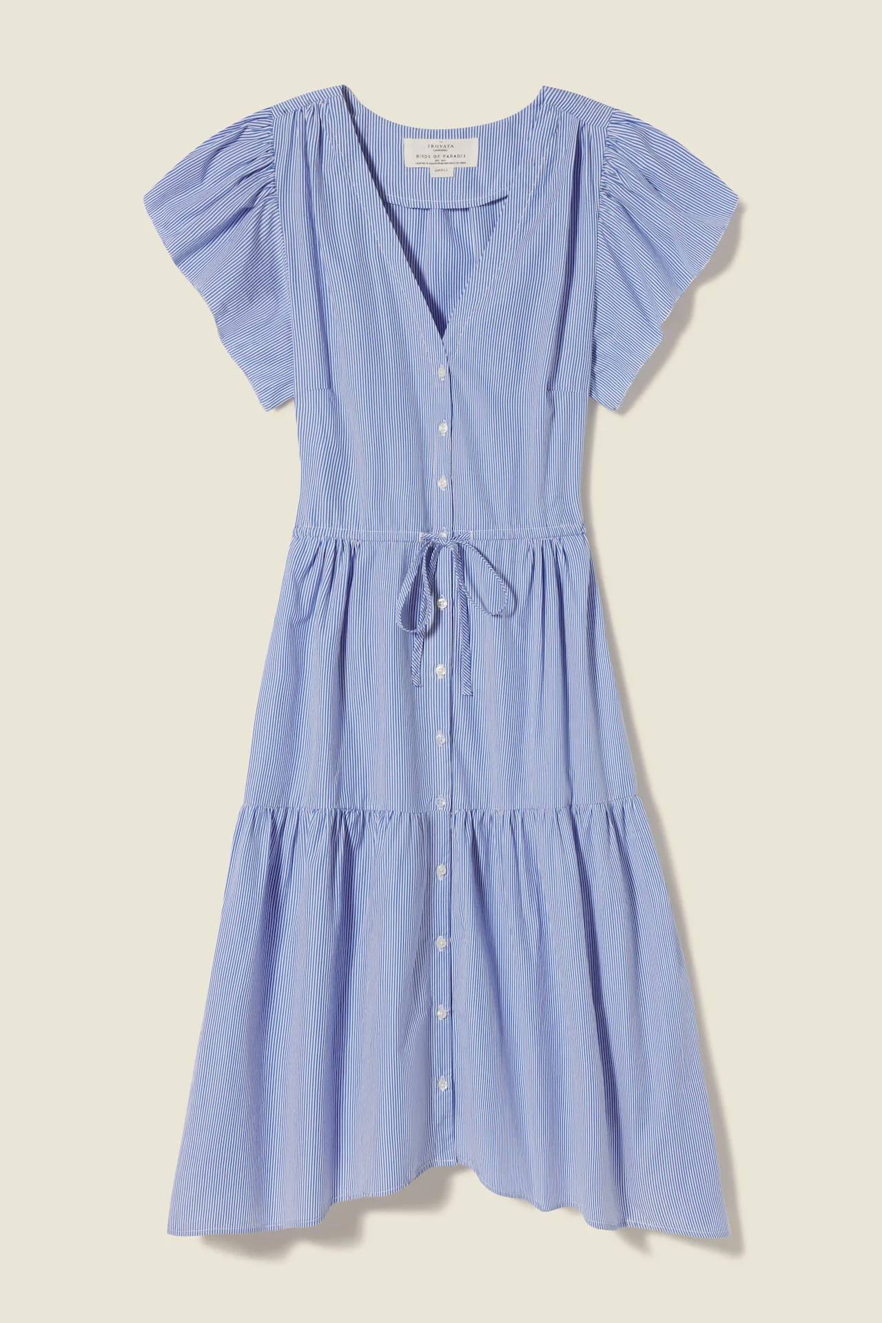 Kristi Dress Blue/White Stripe | TROVATA