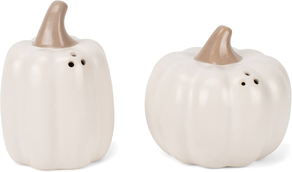 Nat & Jules Mini Pumpkin Shaped 3 Inch Ceramic Salt and Pepper Shakers: Perfect for Thanksgiving,... | Amazon (US)