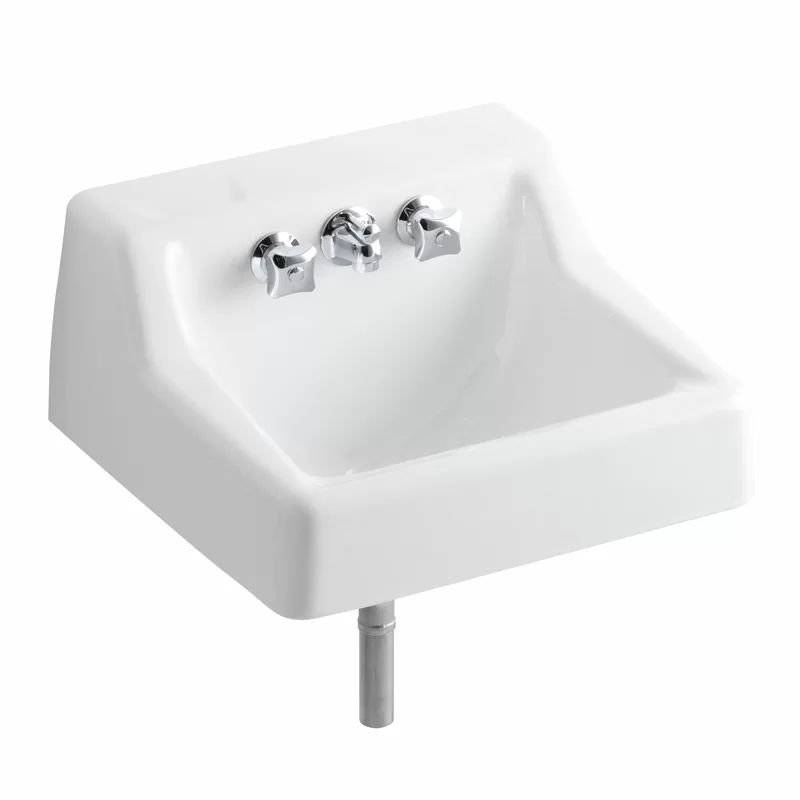 K-2705-0 Hampton Metal 19" Wall Mount Bathroom Sink with Faucet and Overflow | Wayfair North America