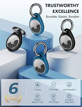 UNBREAKcable Holder for Apple AirTag - 4 Pack [Fit Tightly Design] [Easy to Install] [Hold Air Ta... | Amazon (US)