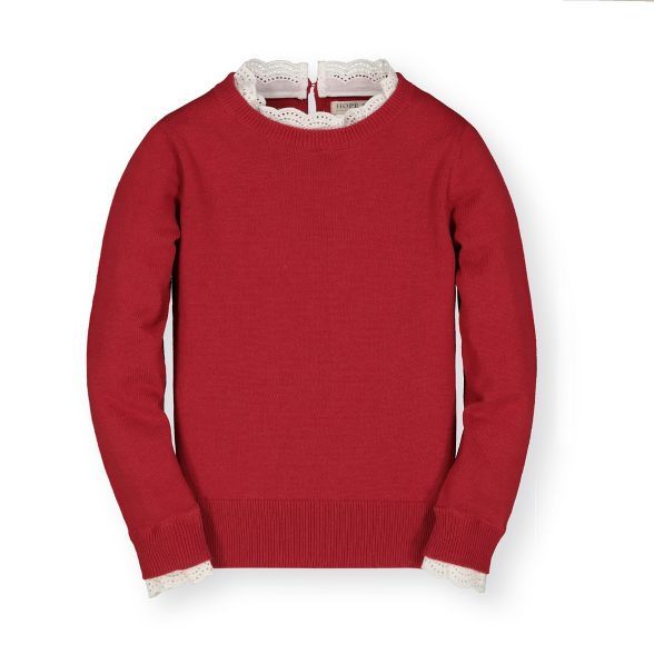 Hope & Henry Girls' Long Sleeve Ruffle Collar Sweater, For Kids | Target