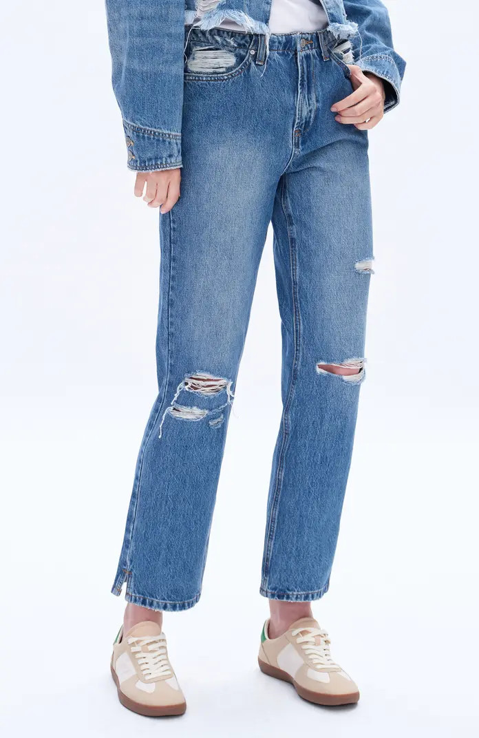 High Rise Distressed Mom Jeans | Nordstrom
