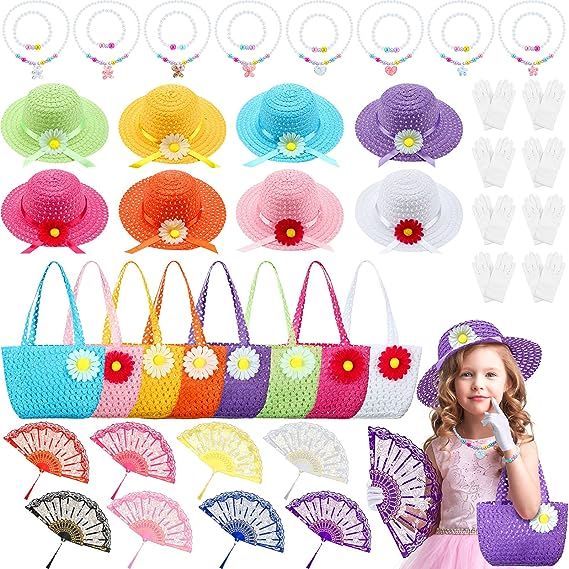 Hungdao 48 Pcs Girls Tea Party Dress up Play Set Tea Party Decorations Including Tea Party Hats f... | Amazon (US)