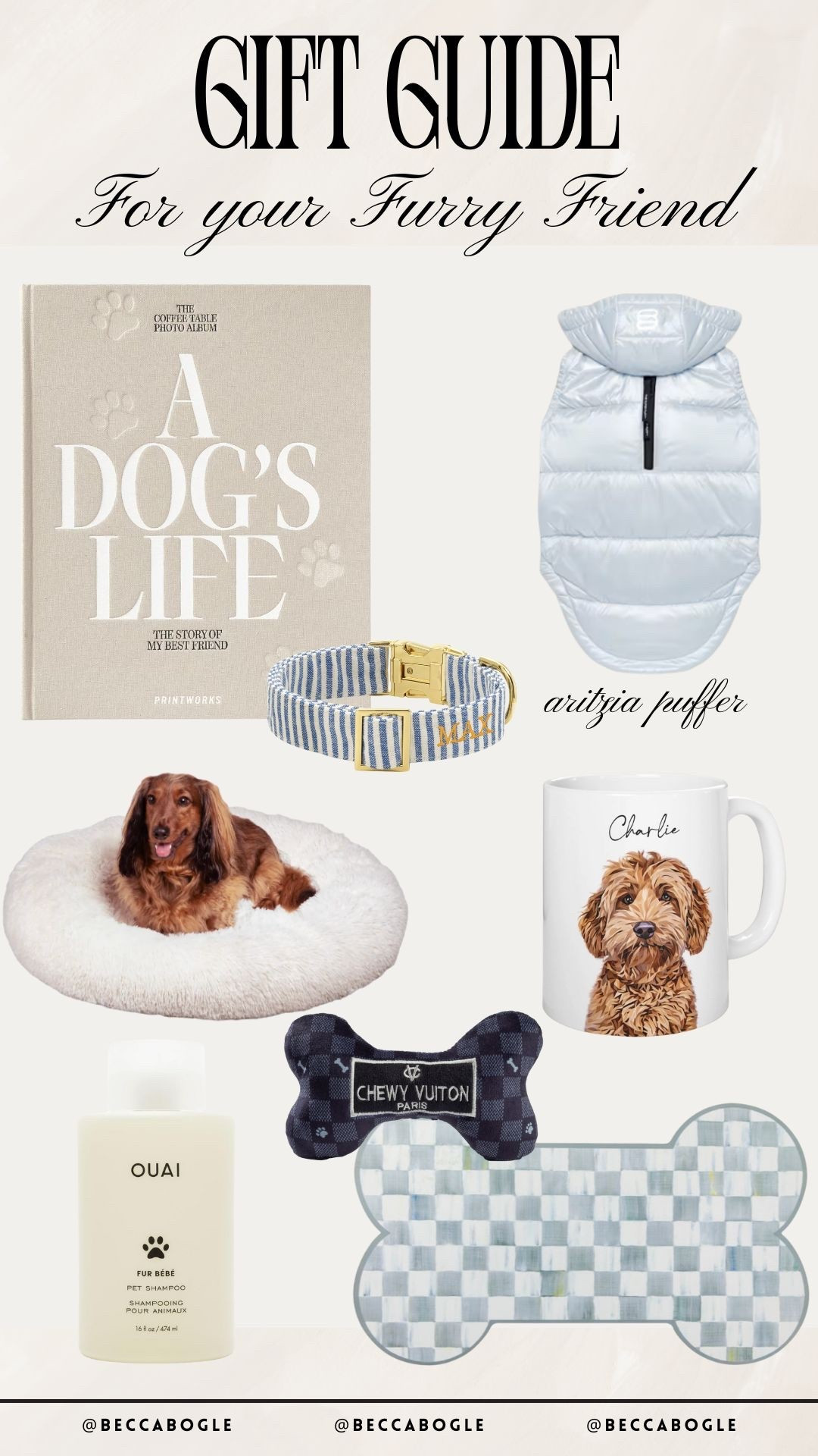 Dog gift guide, puppy gift guide, furry pet gifts, dog bed, dog mug 

#LTKHoliday #LTKGiftGuide