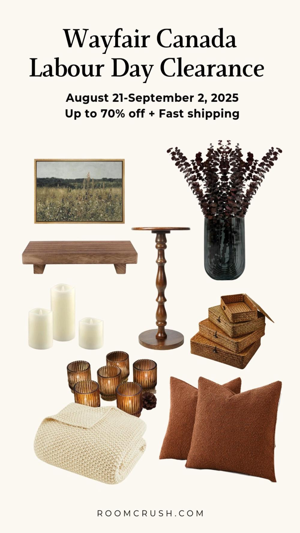 Ok, Fall decorating officially starts now! And this year, I found some seriously good Fall decor at Wayfair Canada’s Labour Day Clearance, from Aug 21–Sep 2 with deals up to 70% off and fast shipping. If you’re ready to embrace cozy season—this is your sign. 

#WayfairCAPartner @wayfaircanada #WayfairCAHome 

#LTKHome #LTKFindsUnder50 #LTKSaleAlert