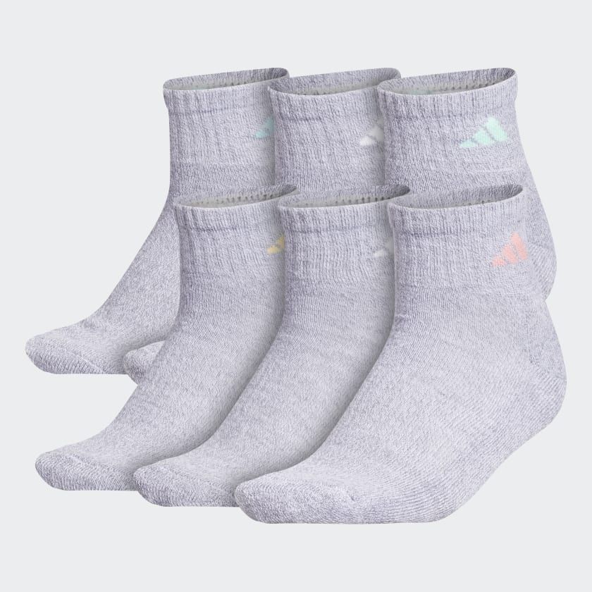 Athletic Cushioned Quarter Socks 6 Pairs | adidas (US)