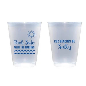 Pool Party Cups, Pool Cups, New Pool Gift, Summer Pool Party, Beaches Be Salty, Personalized Fros... | Etsy (Global)