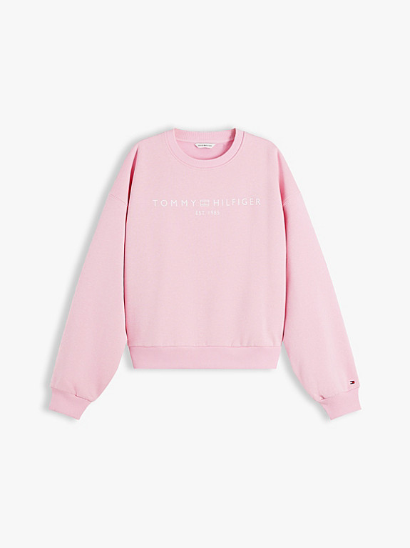 Relaxed Fit Fleece-Pullover mit Logo | Tommy Hilfiger (DE)