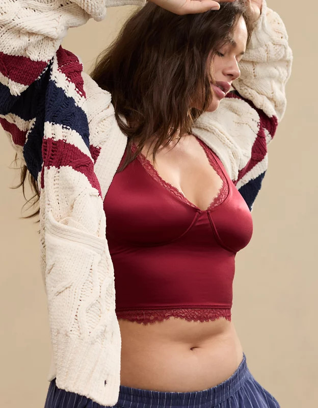 Show Off Shine Lace Corset Bra Top | Aerie