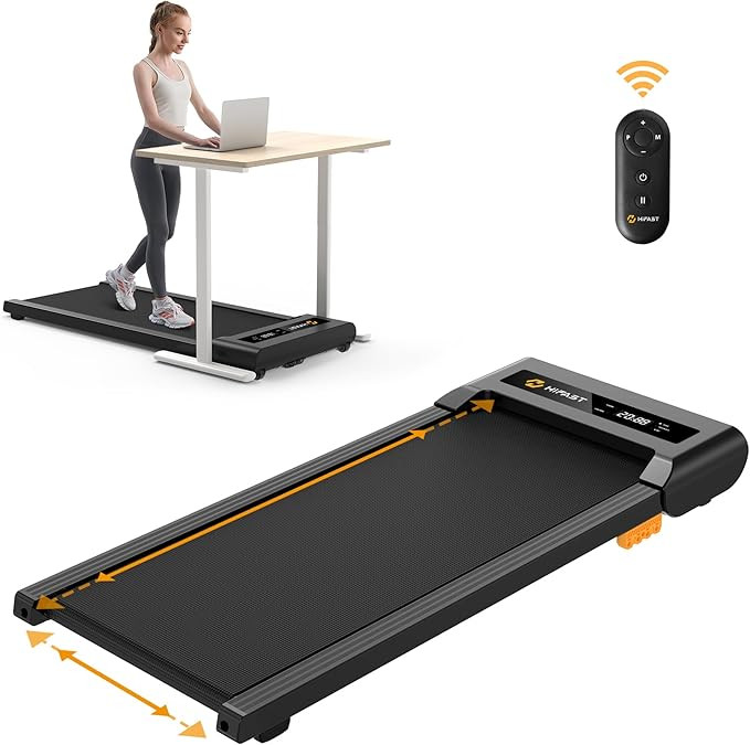 Walking Pad, 2.5HP Under Desk Treadmill for Home Office, 300 Lbs Capacity Portable Treadmill with... | Amazon (US)