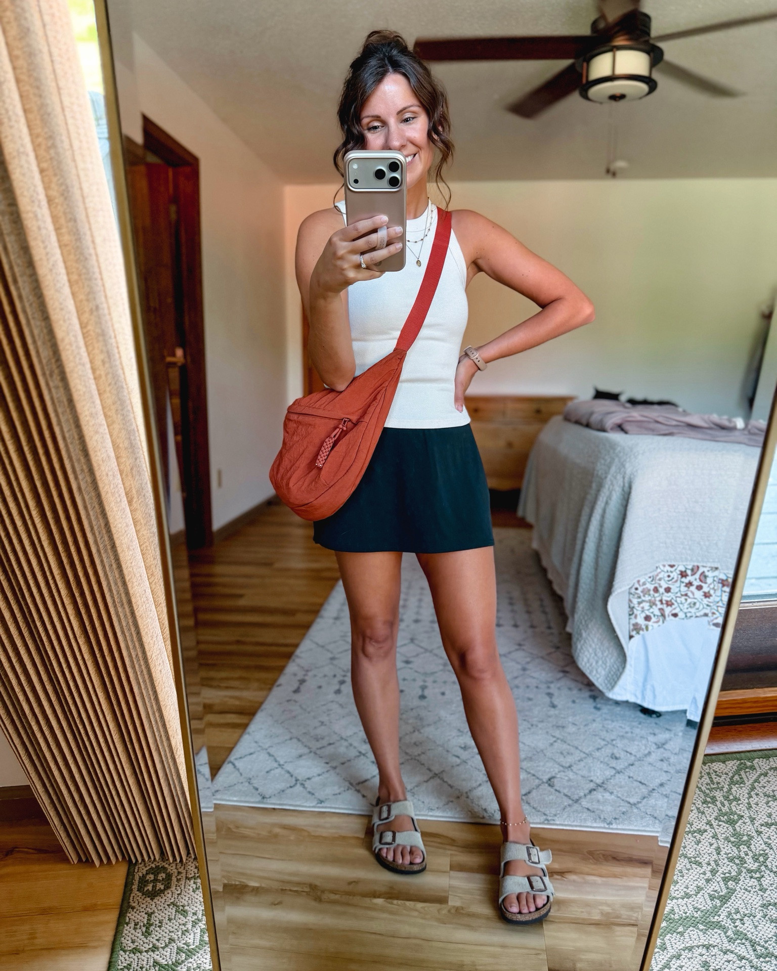 small in tank, xs in my skort, small in my bra. My sandals are size 36.

#LTKPetite #LTKgrwm #LTKootd