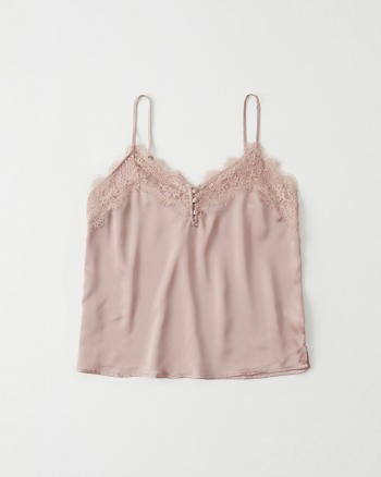 Lace-Trim Cami | Abercrombie & Fitch US & UK
