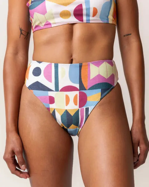 Nani Reversible High Leg Swim Bottom in Rye at Nordstrom, Size Small | Nordstrom