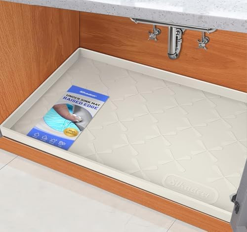 SIKADEER 34" x 22" Under Sink Mat Waterproof, Silicone Mat Kitchen Drawer Shelf and Cabinet Liner... | Amazon (US)