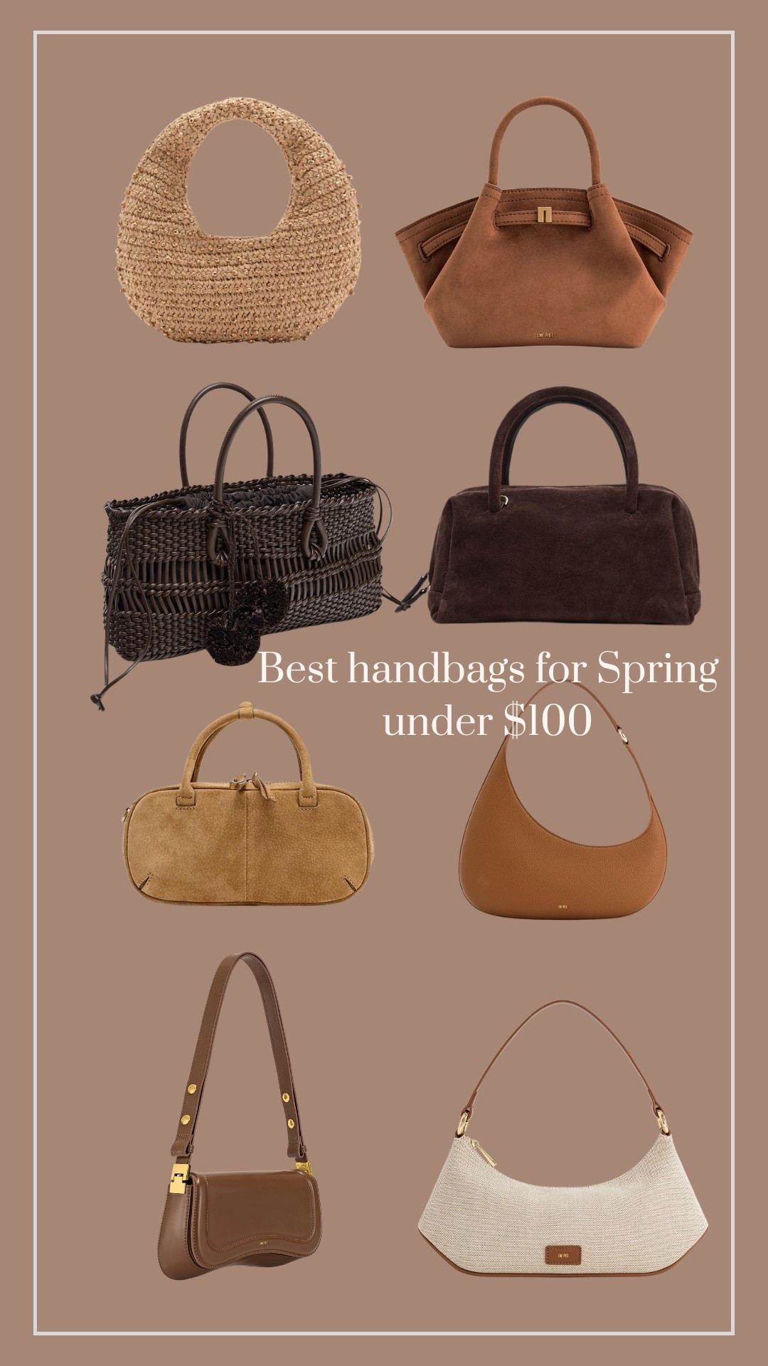 My Spring handbag picks under $100 ☀️

Tags: Mango NATURAL FIBRE BAG WITH BEADS JW PEI Joy Shoulder Bag - Brown Zara BRAIDED HANDBAG MINI DOUBLE HANDLE SUEDE BAG SPLIT LEATHER BOWLING BAG JW PEI Women's Harlee Shoulder Bag Hana Mini Faux Suede Tote Bag - Brown Lily Shoulder Bag - Brown Canvas

#LTKStyleTip #LTKFindsUnder100 #LTKSaleAlert