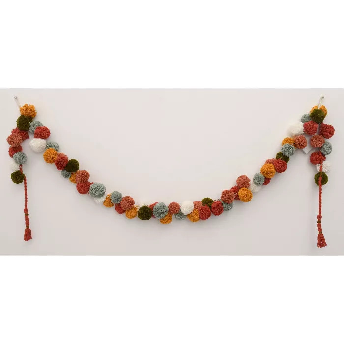 60" Handmade Colored Garland with Pom-Poms - Opalhouse™ | Target