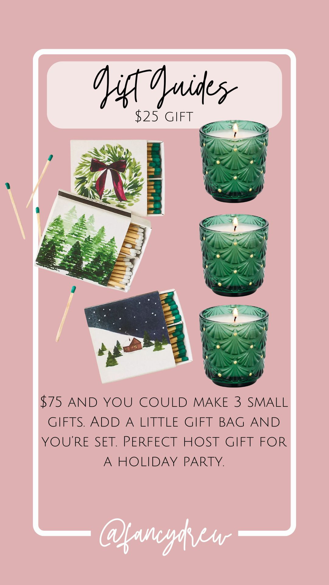 Need a host gift or a $25 gift that isn't a gift card! Grab 3 pedestal candles and a 3 pack of matches. Now you have 3, $25 perfect holiday gifts ready to go! 

 #LTKSeasonal