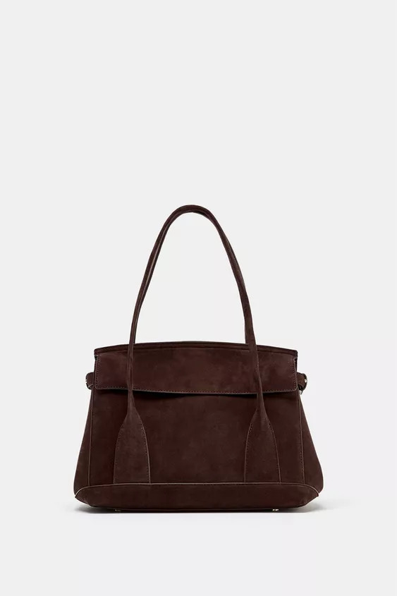 SPLIT LEATHER CITY BAG | Zara US