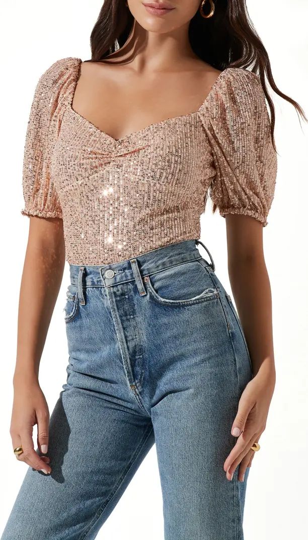 ASTR Sequin Cinch Bust Top | Nordstromrack | Nordstrom Rack