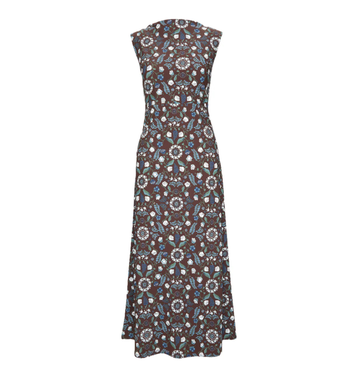 The Sloane Dress in Chocolate Swedish Floral | Over The Moon