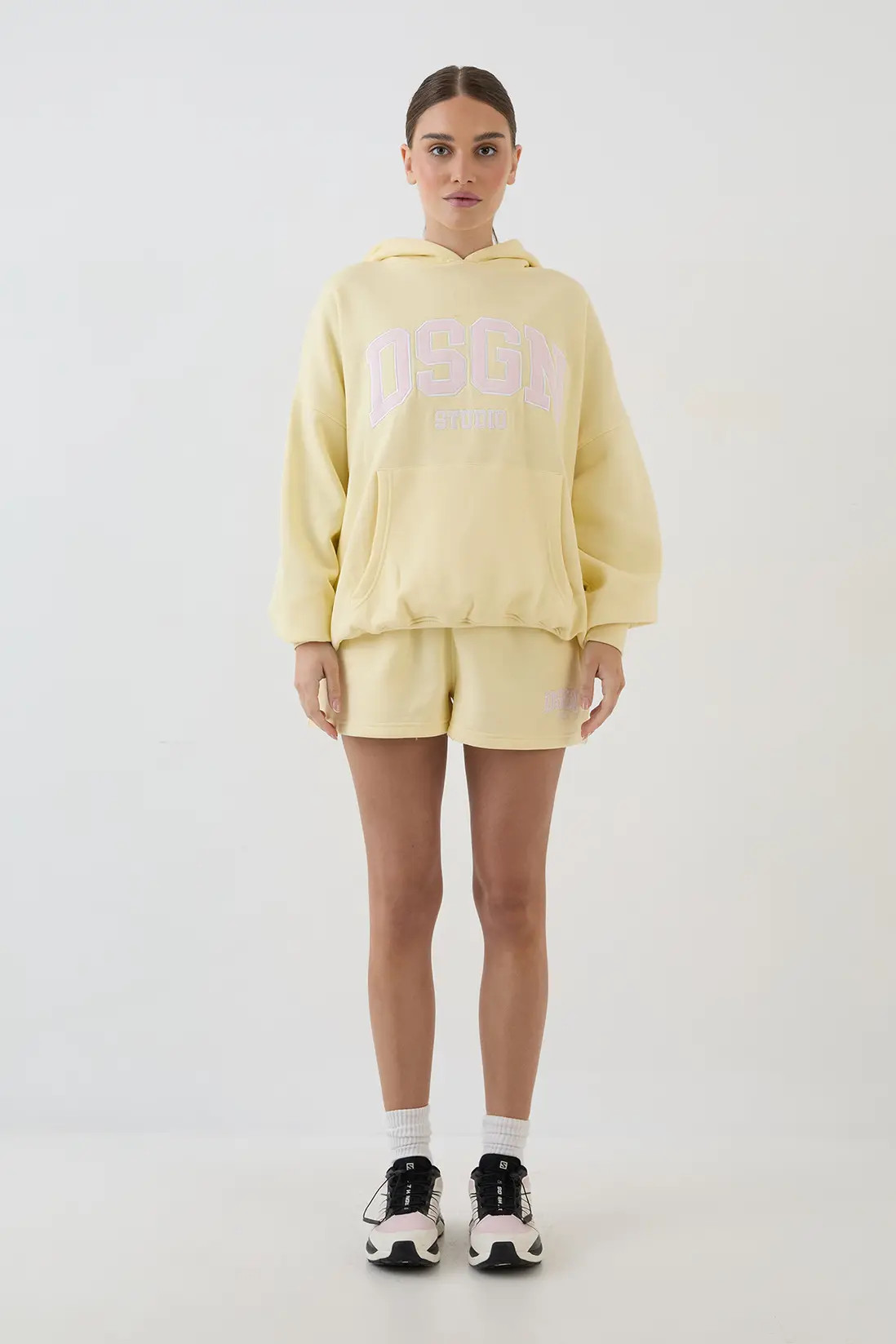 Lemon DSGN Studio Collegiate Applique Oversized Hoodie | Boohoo | Boohoo.com (UK & IE)