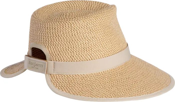 Sun Crest Packable Hybrid Straw Fedora Visor | Nordstrom