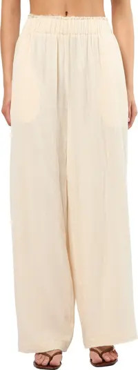 Crinkle Cotton Gauze Wide Leg Pants | Nordstrom