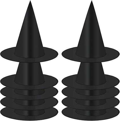 Amazon.com: Elcoho 10 Pack Halloween Costume Witch Hat Halloween Costume Accessory for Holiday Ha... | Amazon (US)
