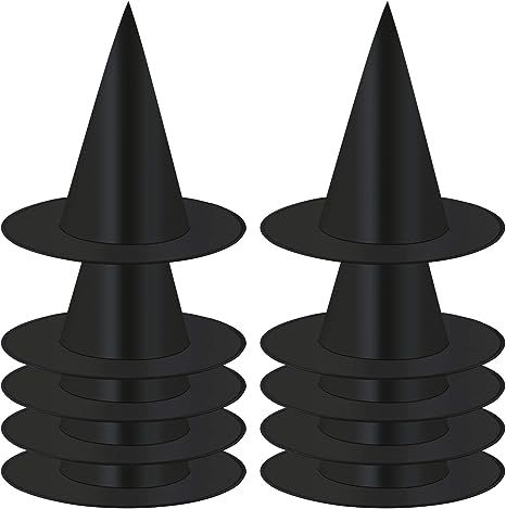 Elcoho 10 Pack Halloween Costume Witch Hat Halloween Costume Accessory for Holiday Halloween Part... | Amazon (US)