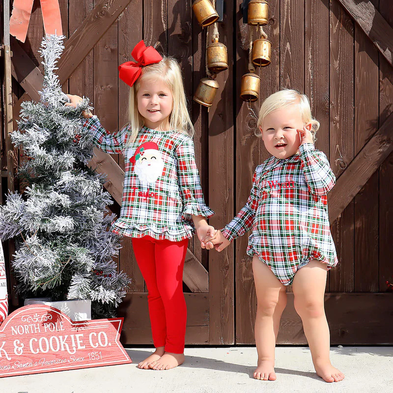 Sinclair Plaid Collared Bubble | Classic Whimsy