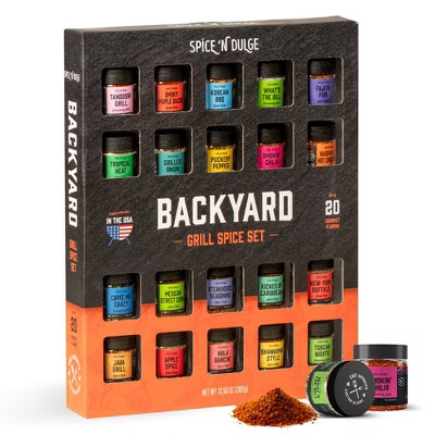 Spice ‘N Dulge Backyard Grill Spice and Seasonings Gift Set, Includes 20 Spices | Target