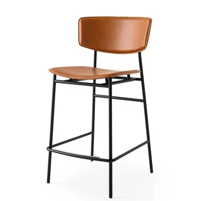 Fifties Upholstered Stool with Metal Frame | Wayfair North America