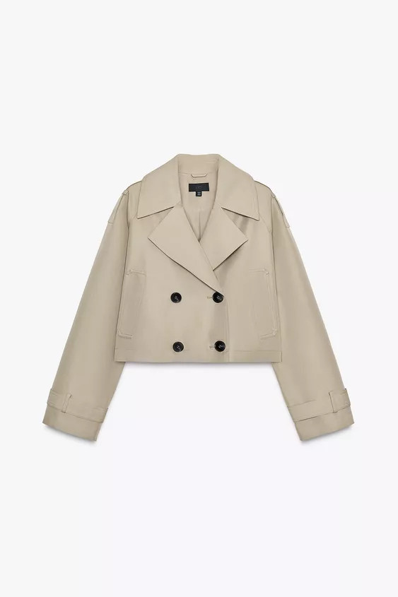 DOUBLE BREASTED SHORT TRENCH COAT | Zara US