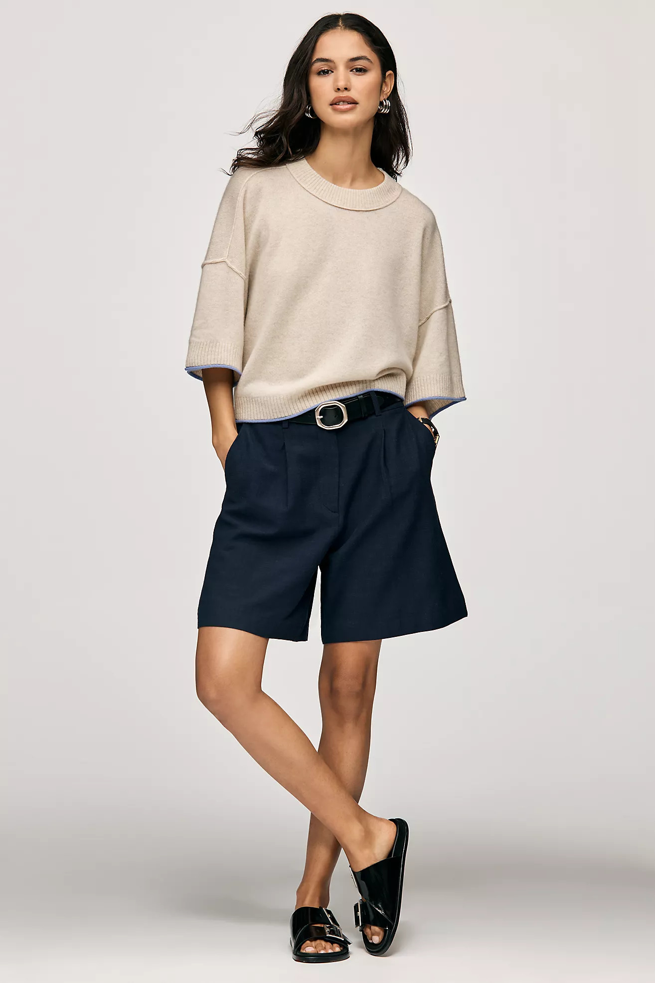 The Goldie Crew-Neck Cashmere Sweater | Anthropologie (US)