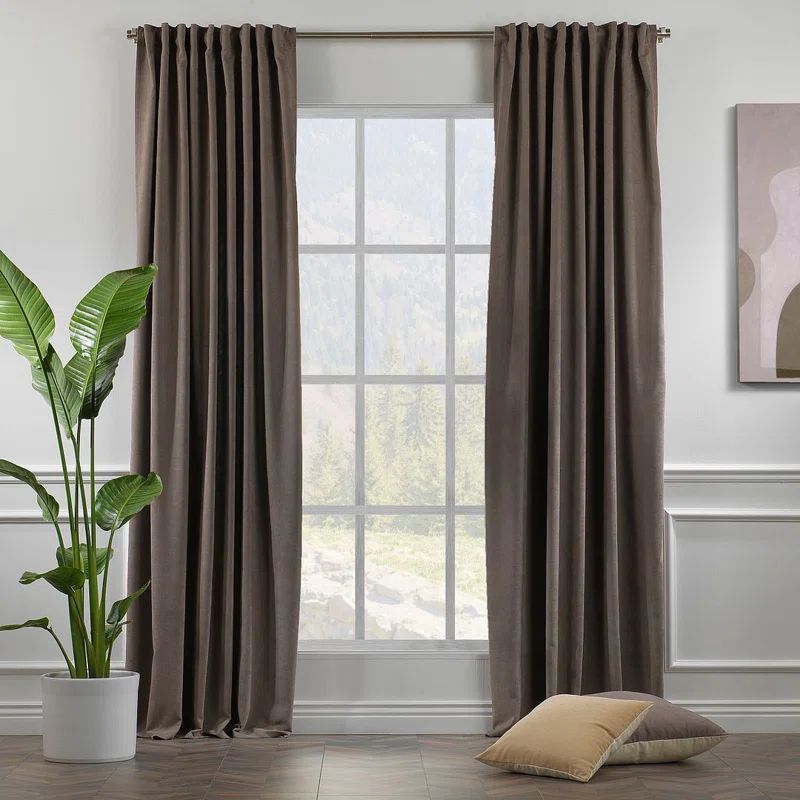 Hokku Designs Mashae Faux Velvet Blackout Curtain Pair | Wayfair | Wayfair North America