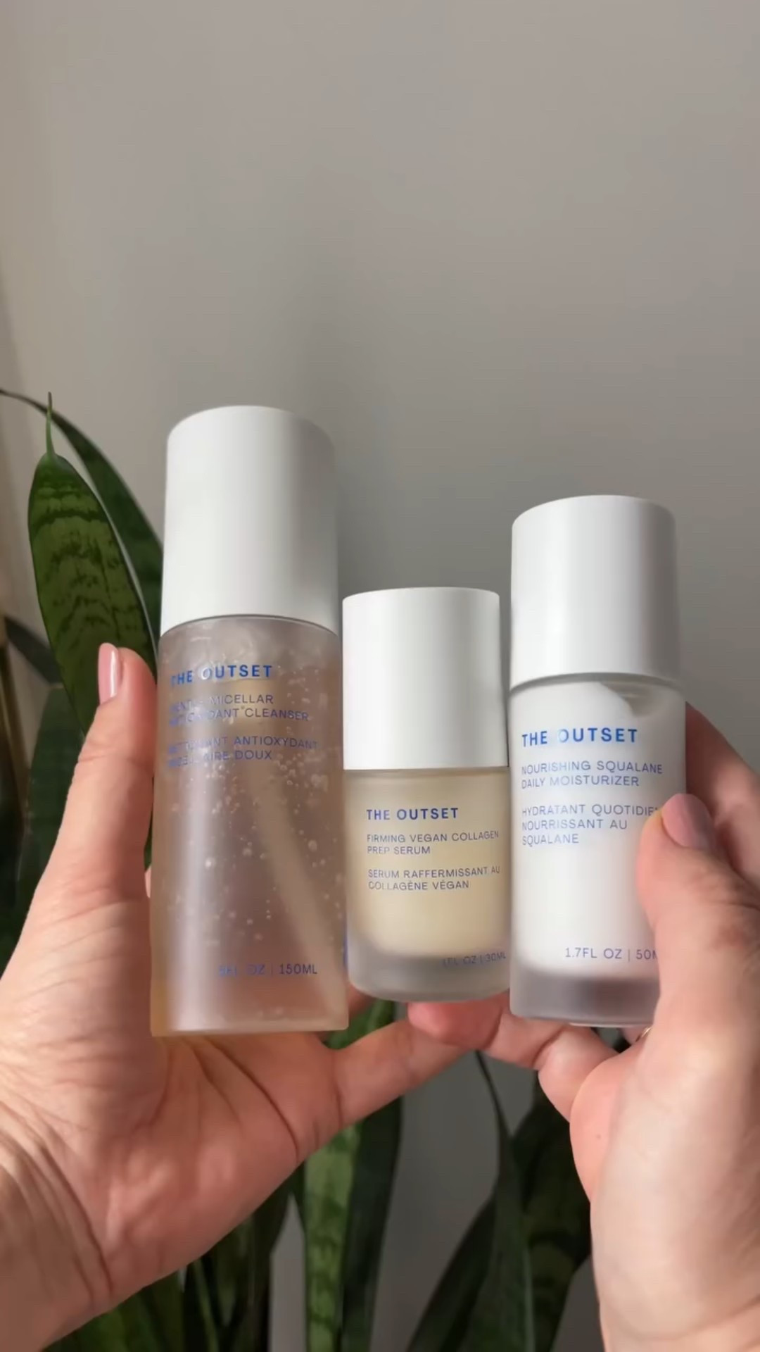 Here is my sensitive skincare routine feat @theoutset 3-Step Daily Essentials Regimen, a skincare line CO-FOUNDED by SCARLETT JOHANSSON

Award winning formulas
Sensitive Skin Approved 
Dermatologist Tested 
Consciously Clean 
Cruelty Free 
Fragrance Free 
Clinically Proven Ingredients
Vegan
Skin Barrier Support
Gluten Free
Nut Allergen Free
1% for the Planet

GENTLE MICELLAR ANTIOXIDANT CLEANSER
This is purifying antioxidant rich gel cleanser made with micelles that gently lifts away makeup & excess oil and impurities, leaving skin well  balanced. It also contains 7 Amino Blend to help moisturize, strengthen & visibly reduce the signs of aging.

FIRMING VEGAN COLLAGEN PREP SERUM
This vegan collagen fermented serum helps improve firmness & elasticity, brightens (made with Mexican Arnica Flower Extract) , plumps, and hydrates (made with Hyaluroset™ Complex, a signature botanical alternative to hyaluronic acid) 

NOURISHING SQUALANE DAILY MOISTURIZER
This is a silky, lightweight moisturizer, clinically proven to instant hydrate all skin types (Hyaluroset™ Complex: our signature botanical alternative to hyaluronic acid), including the most sensitive. It is packed with soothing botanical extracts (Edelweiss Extract) & squalane–to reduce redness andrestore skin’s natural protective barrier against environmental stresses.

After using this sensitive skincare routine, my skin feels instantly more calm, I see less redness and is well balanced, even though is really lightweight and barely feels there.

Go check @theoutset  https://go.shopmy.us/p-14703894

#TheOutset #gifted