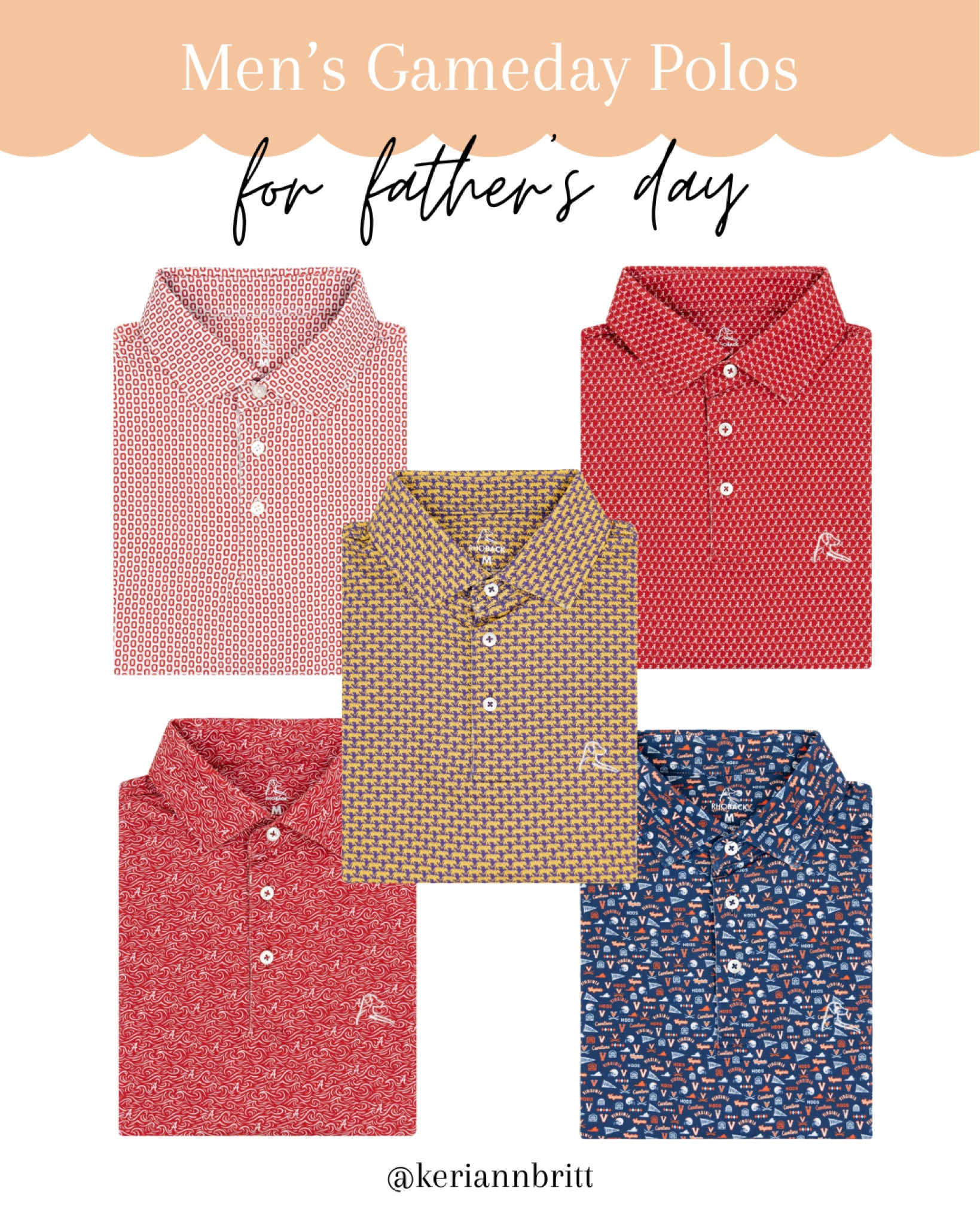 Men’s Rhoback Game Day Polos - College Football Teams

Father’s Day / Team Gear / Alabama / Ohio State / LSU

#LTKGiftGuide #LTKMens #LTKSeasonal