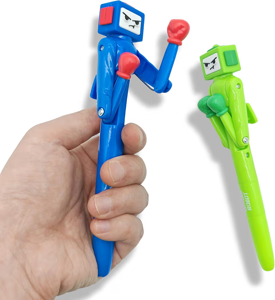 Boxing Pen Robot - （2PCS） with Punching Arm and Crisp Button Sound - Funny and Cool Novelty P... | Amazon (US)