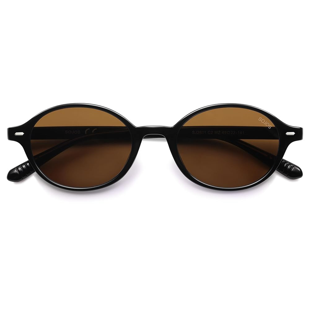SOJOS Trendy Oval Polarized Sunglasses for Women Men, Chic Retro Small Narrow Round Womens Mens S... | Amazon (US)