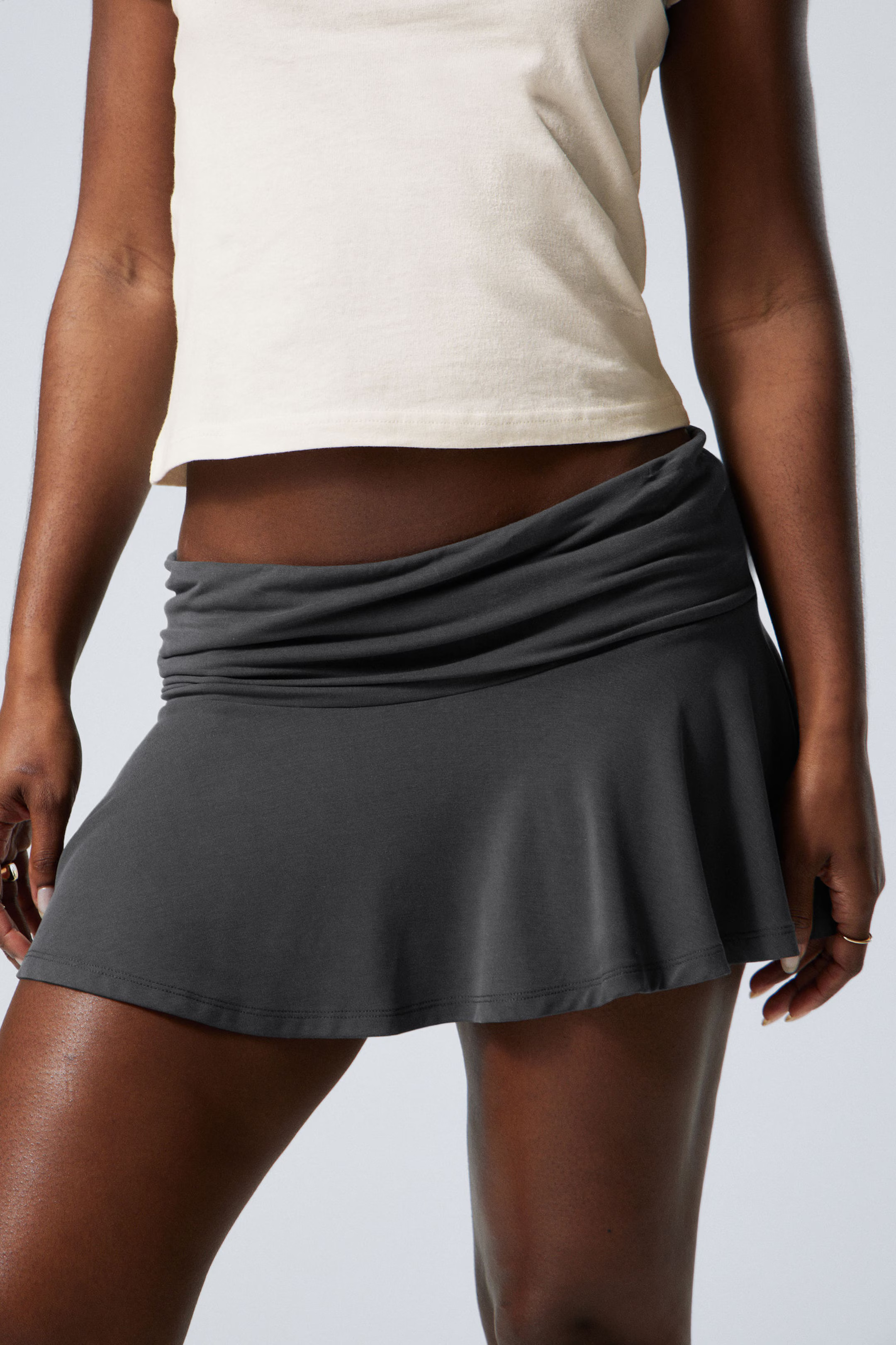 Flared Mid-Rise Mini Skirt | Weekday