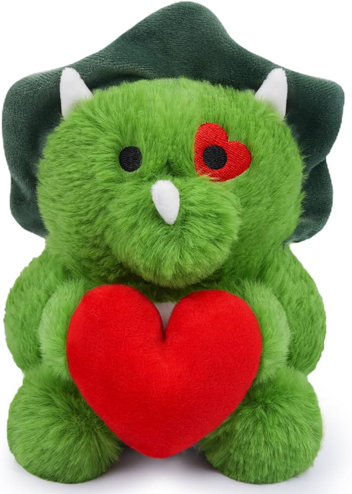 JIZWPOOM Valentines Day Plushies - Valentines Dinosaur Plush, Valentines Stuffed Anima Dinosaur T... | Amazon (US)