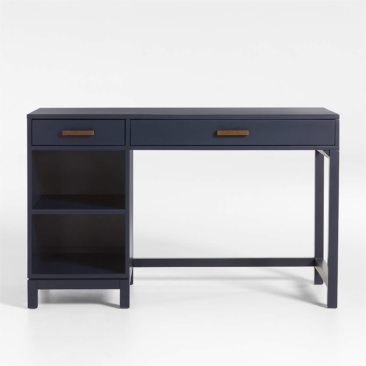 Parke Navy Blue Wood Kids 2-Drawer Desk + Reviews | Crate & Kids | Crate & Barrel